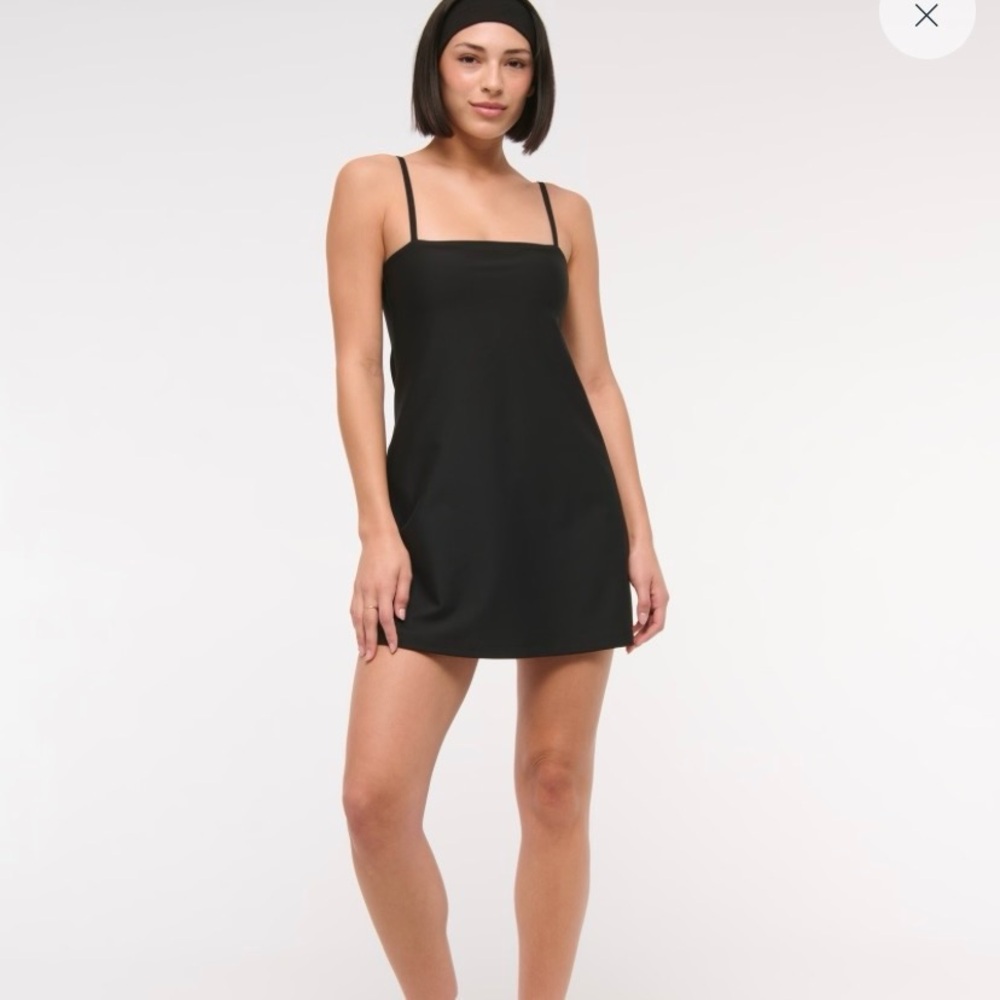 Abercrombie & Fitch YPB sculptLUX Bandeau Mini Dress Size Medium Black